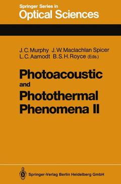 Couverture de l’ouvrage Photoacoustic and Photothermal Phenomena II