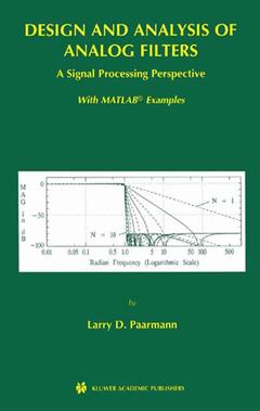 Couverture de l’ouvrage Design and Analysis of Analog Filters
