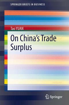 Couverture de l’ouvrage On China's Trade Surplus