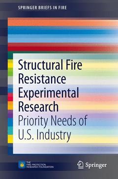 Couverture de l’ouvrage Structural Fire Resistance Experimental Research