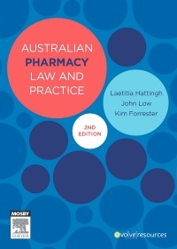 Cover of the book Australian Pharmacy Law and Practice