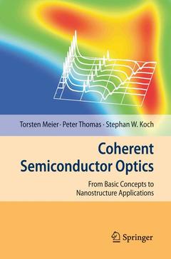 Couverture de l’ouvrage Coherent Semiconductor Optics