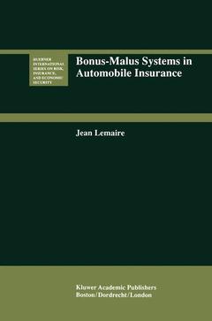 Couverture de l’ouvrage Bonus-Malus Systems in Automobile Insurance
