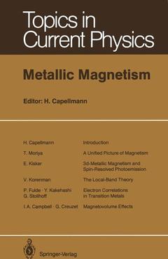 Couverture de l’ouvrage Metallic Magnetism