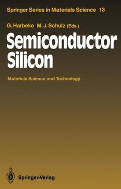 Couverture de l’ouvrage Semiconductor Silicon