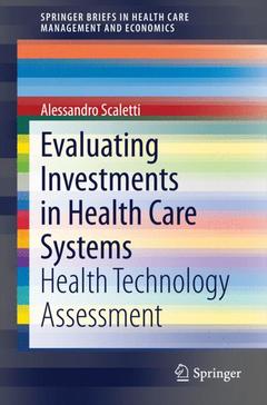 Cover of the book Evaluating Investments in Health Care Systems