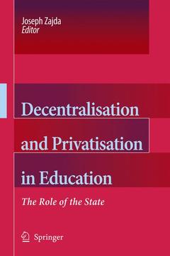 Couverture de l’ouvrage Decentralisation and Privatisation in Education