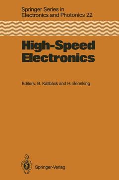 Couverture de l’ouvrage High-Speed Electronics