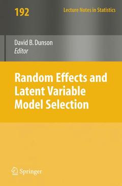 Couverture de l’ouvrage Random Effect and Latent Variable Model Selection