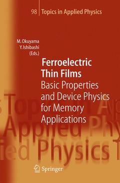 Couverture de l’ouvrage Ferroelectric Thin Films