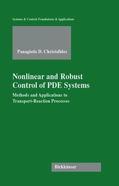 Couverture de l’ouvrage Nonlinear and Robust Control of PDE Systems