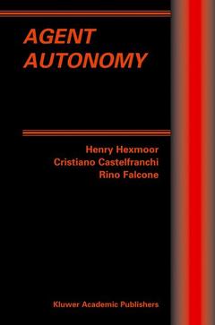 Couverture de l’ouvrage Agent Autonomy