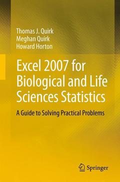 Couverture de l’ouvrage Excel 2007 for Biological and Life Sciences Statistics