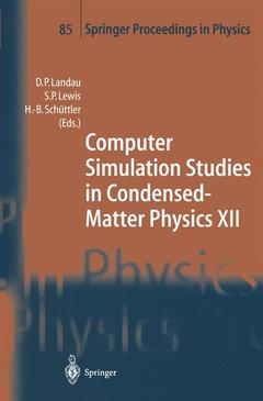 Couverture de l’ouvrage Computer Simulation Studies in Condensed-Matter Physics XII
