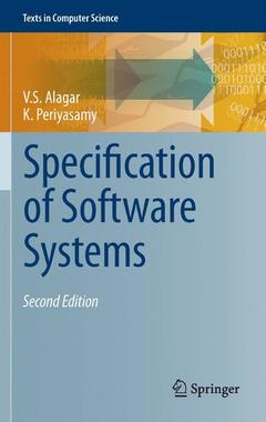 Cover of the book Specification of Software Systems
