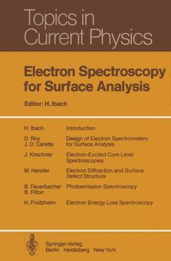 Couverture de l’ouvrage Electron Spectroscopy for Surface Analysis