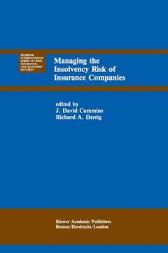 Couverture de l’ouvrage Managing the Insolvency Risk of Insurance Companies