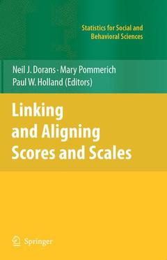 Couverture de l’ouvrage Linking and Aligning Scores and Scales