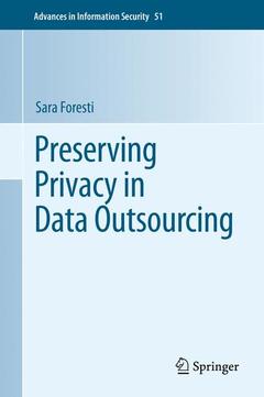 Couverture de l’ouvrage Preserving Privacy in Data Outsourcing