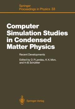Couverture de l’ouvrage Computer Simulation Studies in Condensed Matter Physics