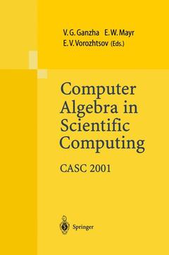 Couverture de l’ouvrage Computer Algebra in Scientific Computing CASC 2001
