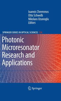 Couverture de l’ouvrage Photonic Microresonator Research and Applications