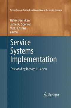 Couverture de l’ouvrage Service Systems Implementation