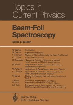 Couverture de l’ouvrage Beam-Foil Spectroscopy