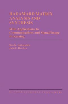 Couverture de l’ouvrage Hadamard Matrix Analysis and Synthesis