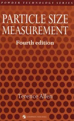 Cover of the book Particle Size Measurement
