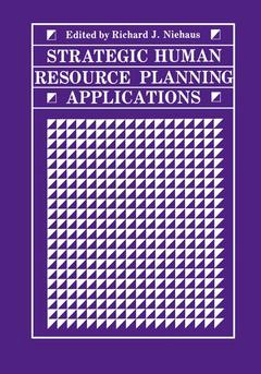 Couverture de l’ouvrage Strategic Human Resource Planning Applications