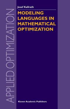 Couverture de l’ouvrage Modeling Languages in Mathematical Optimization