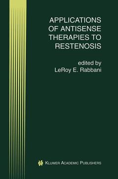 Cover of the book Applications of Antisense Therapies to Restenosis