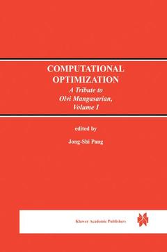 Couverture de l’ouvrage Computational Optimization
