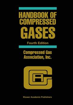 Couverture de l’ouvrage Handbook of Compressed Gases