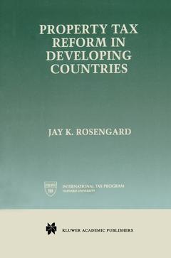 Couverture de l’ouvrage Property Tax Reform in Developing Countries