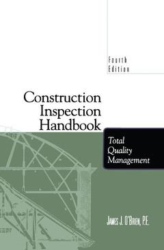 Couverture de l’ouvrage Construction Inspection Handbook