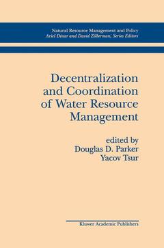 Cover of the book Decentralization and Coordination of Water Resource Management