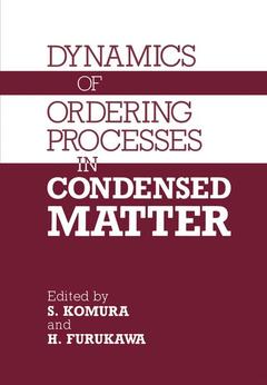 Couverture de l’ouvrage Dynamics of Ordering Processes in Condensed Matter