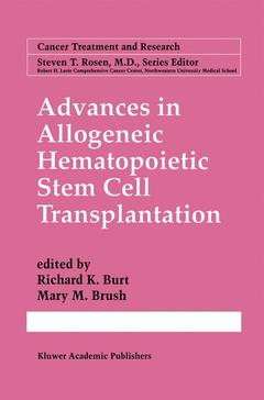 Couverture de l’ouvrage Advances in Allogeneic Hematopoietic Stem Cell Transplantation