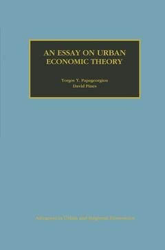 Cover of the book An Essay on Urban Economic Theory
