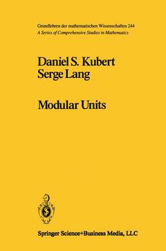 Cover of the book Modular Units