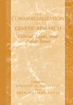 Couverture de l’ouvrage The Commercialization of Genetic Research