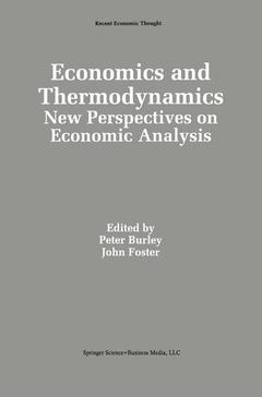 Couverture de l’ouvrage Economics and Thermodynamics