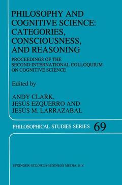 Couverture de l’ouvrage Philosophy and Cognitive Science: Categories, Consciousness, and Reasoning