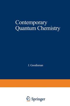Couverture de l’ouvrage Contemporary Quantum Chemistry