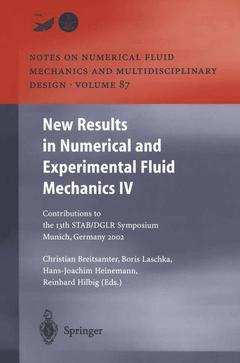 Couverture de l’ouvrage New Results in Numerical and Experimental Fluid Mechanics IV