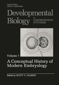 Cover of the book A Conceptual History of Modern Embryology