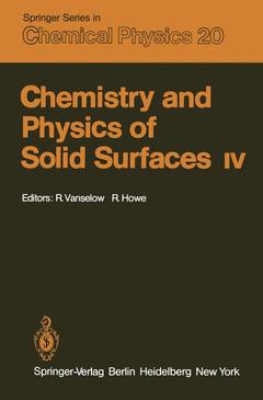 Cover of the book Chemistry and Physics of Solid Surfaces IV