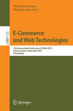 Couverture de l’ouvrage E-Commerce and Web Technologies